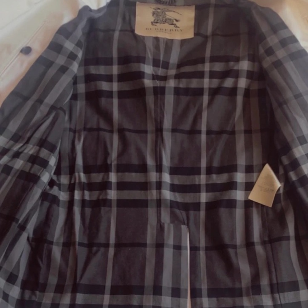 Burberry white trench-coat